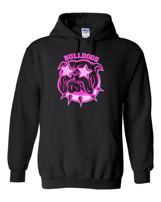 Black and Pink  Boles Bulldog Hoodie